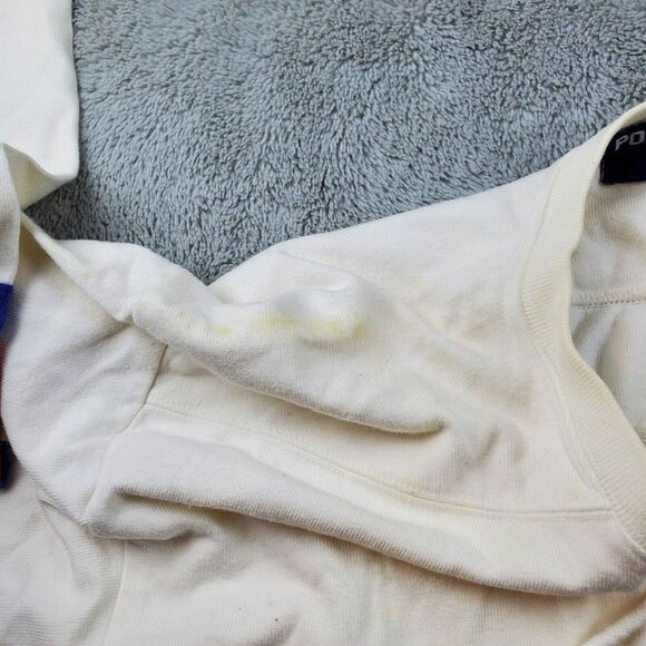 Polo Ralph Lauren Sport Spellout USA Pullover Mens L Red‎ White Blue Long Sleeve - Picture 9 of 10